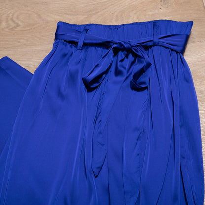 Royal Flow Tie-Waist Palazzo Pants