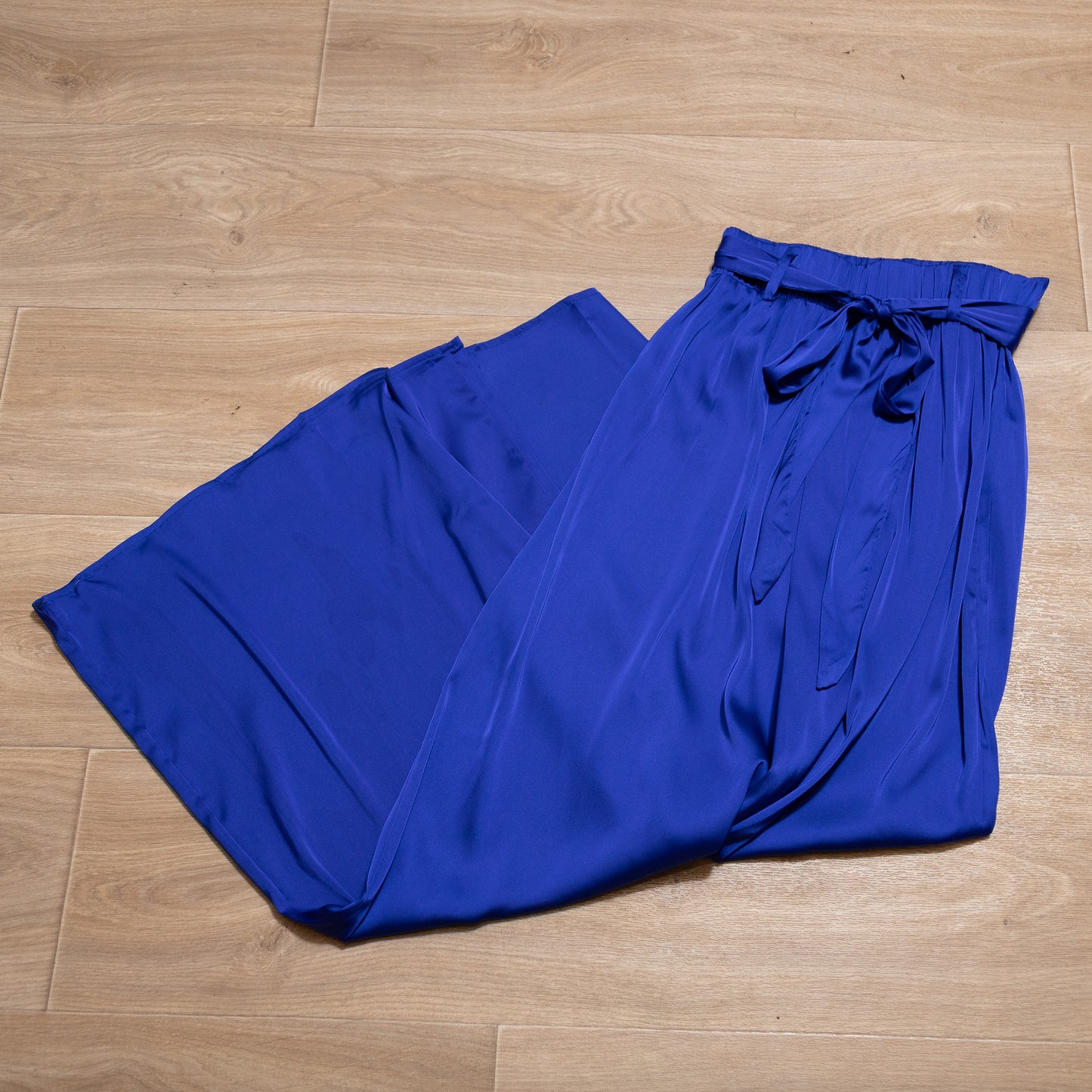 Royal Flow Tie-Waist Palazzo Pants