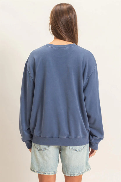 Mineral Wash Crew Neck Sweatshirt | By HYFVE