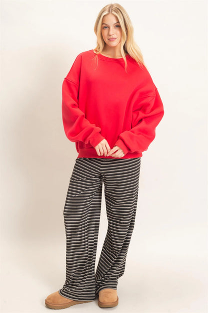 Bold & Cozy Oversized Sweatshirt | HyFve / Double Zero Dropped Shoulder Crewneck