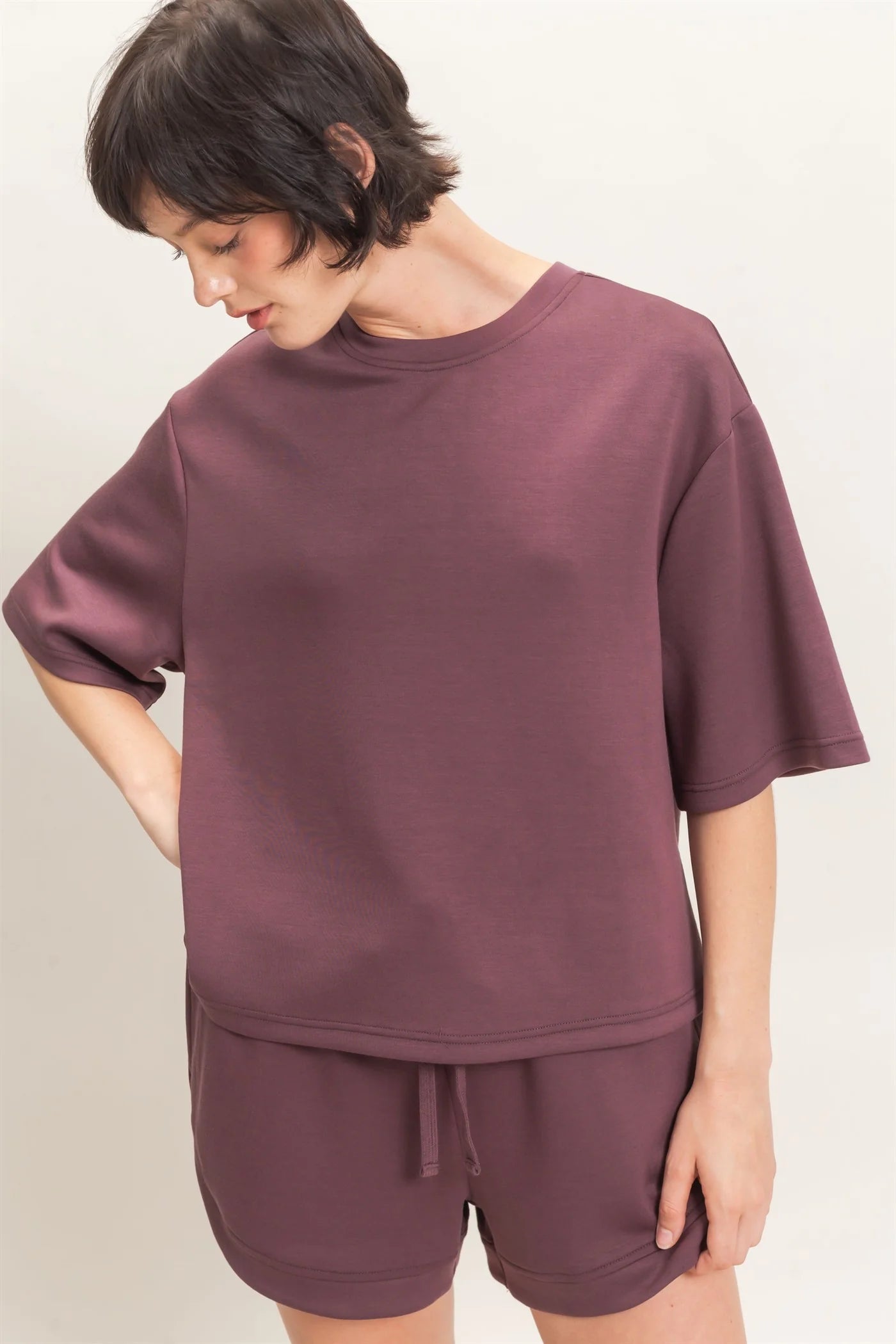 Loose Fit Crew Neck Short Sleeve Top | By HYFVE