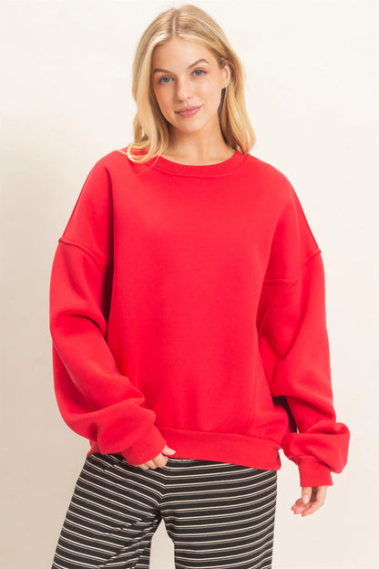 Bold & Cozy Oversized Sweatshirt | HyFve / Double Zero Dropped Shoulder Crewneck