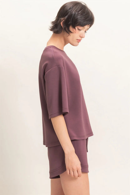 Loose Fit Crew Neck Short Sleeve Top | By HYFVE