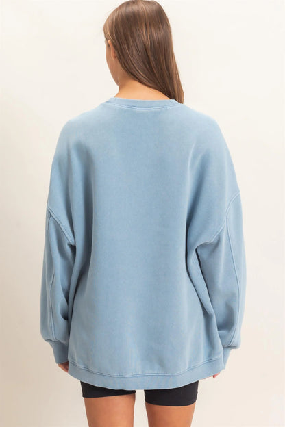HyFVE / Double Zero Acid Wash Crewneck Sweatshirt | DZ26E268 Vintage Wash Pullover