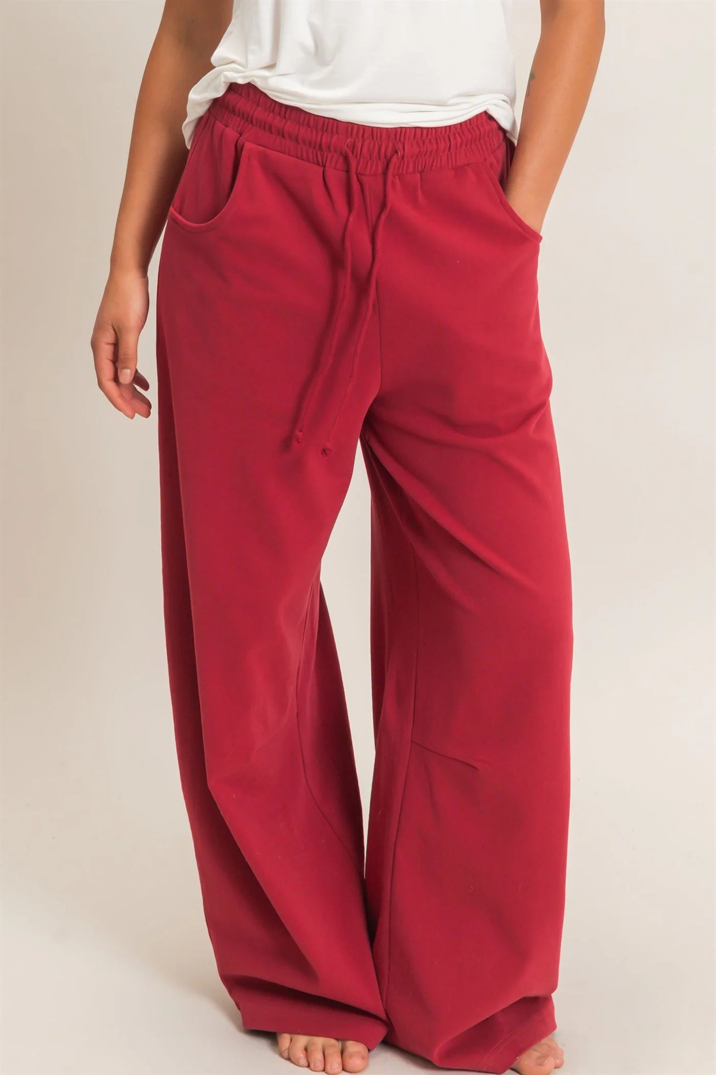Washed Barrel Sweatpants by Double Zero | Drawstring Casual Boutique Pants