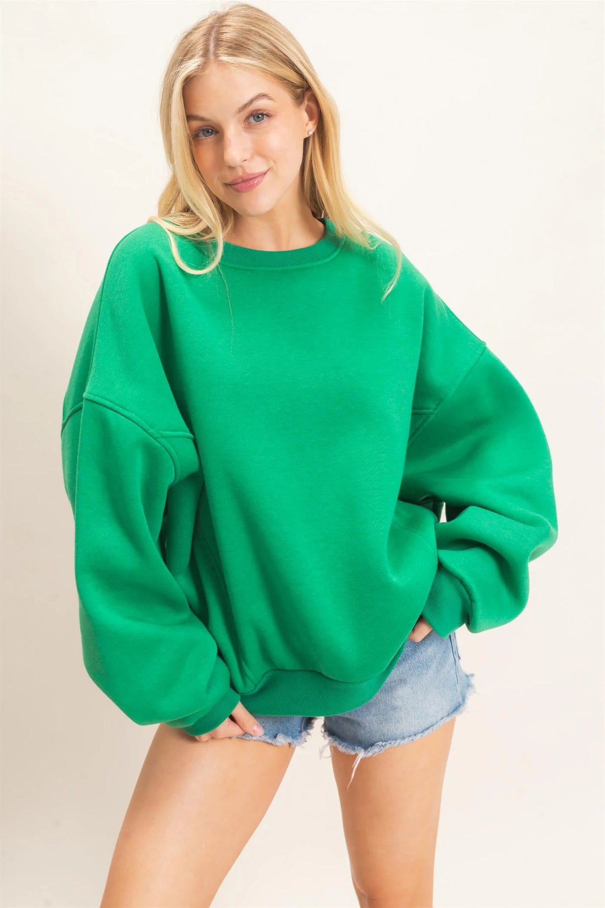 Bold & Cozy Oversized Sweatshirt | HyFve / Double Zero Dropped Shoulder Crewneck