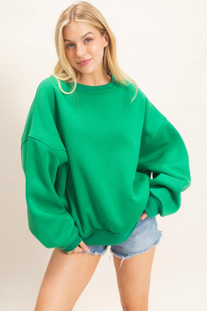 Bold & Cozy Oversized Sweatshirt | HyFve / Double Zero Dropped Shoulder Crewneck