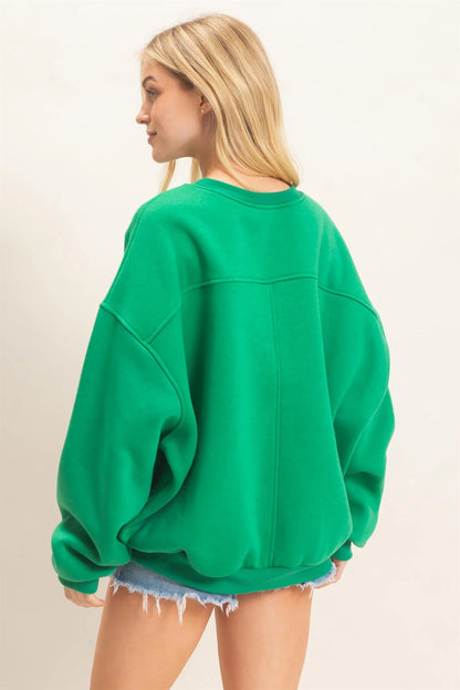 Bold & Cozy Oversized Sweatshirt | HyFve / Double Zero Dropped Shoulder Crewneck