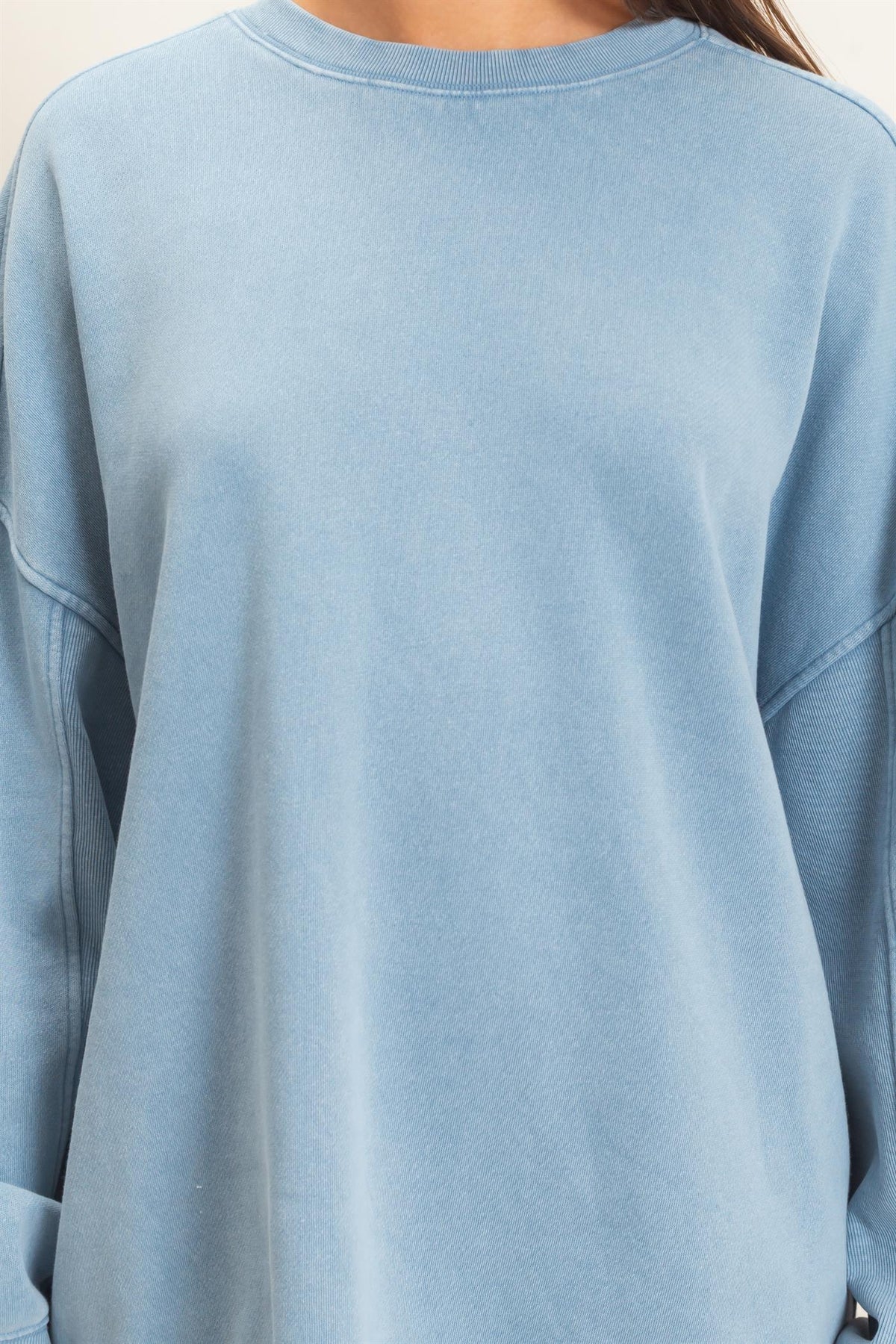 HyFVE / Double Zero Acid Wash Crewneck Sweatshirt | DZ26E268 Vintage Wash Pullover