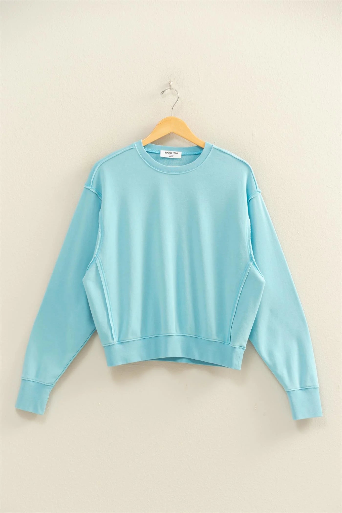 HyFVE / Double Zero Laid Back Luxe Raw Edge Sweatshirt | Burnout French Terry Crewneck Pullover