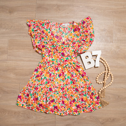 Bloom With Confidence Ruffle Sleeve Dress