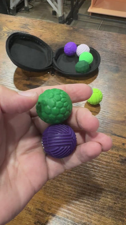 Magnetic Sensory Fidget Balls 8-Pack | Silicone Stress Relief Toys