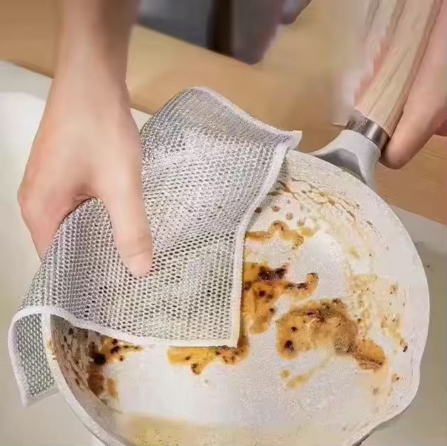 Power of Steel Rag | Heavy‑Duty Reusable Cleaning Cloth – Rust & Scratch Free