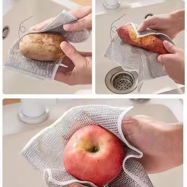 Power of Steel Rag | Heavy‑Duty Reusable Cleaning Cloth – Rust & Scratch Free