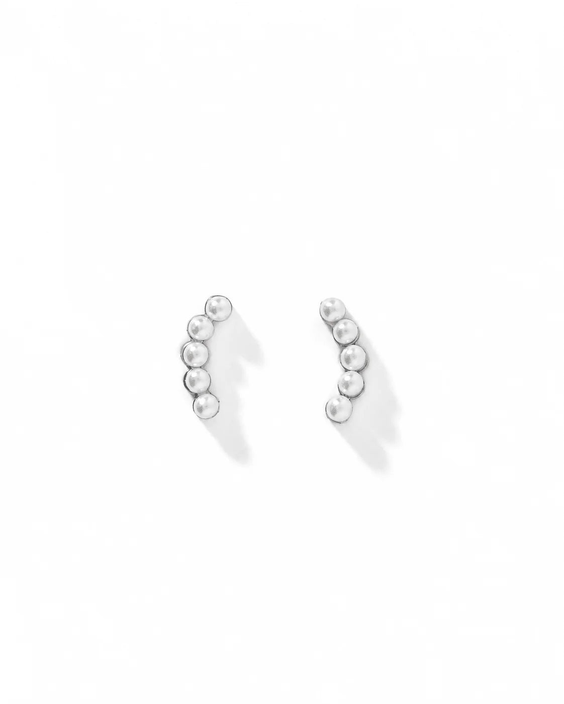 Linny Co. Abigail Pearl Screwback Stud Earrings | Gold or Silver Pearl Flat Back Earrings