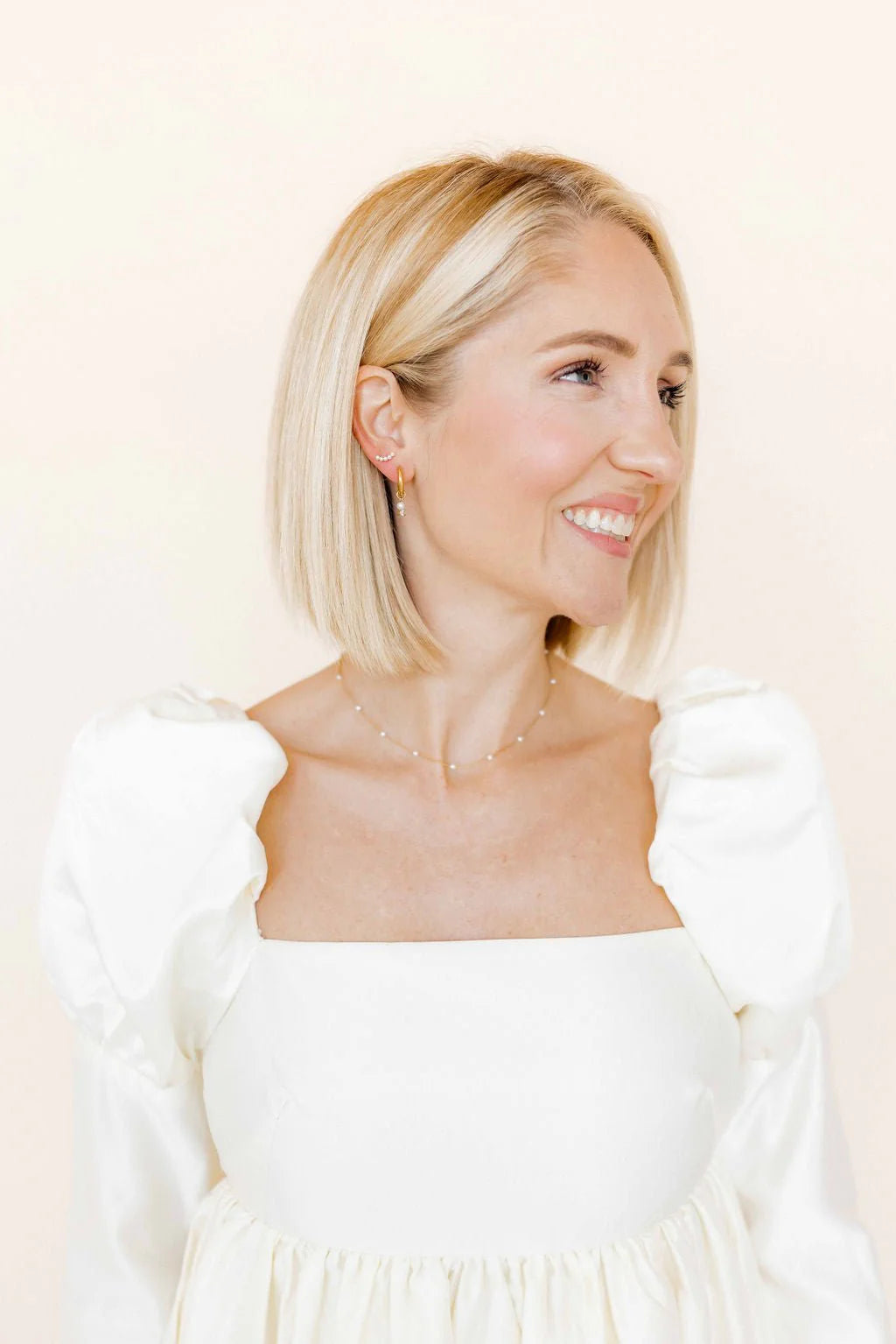Linny Co. Abigail Pearl Screwback Stud Earrings | Gold or Silver Pearl Flat Back Earrings