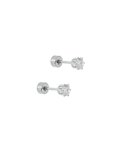 Linny Co. Helen Screwback Stud Earrings | 5mm Hypoallergenic Flat Back Earrings