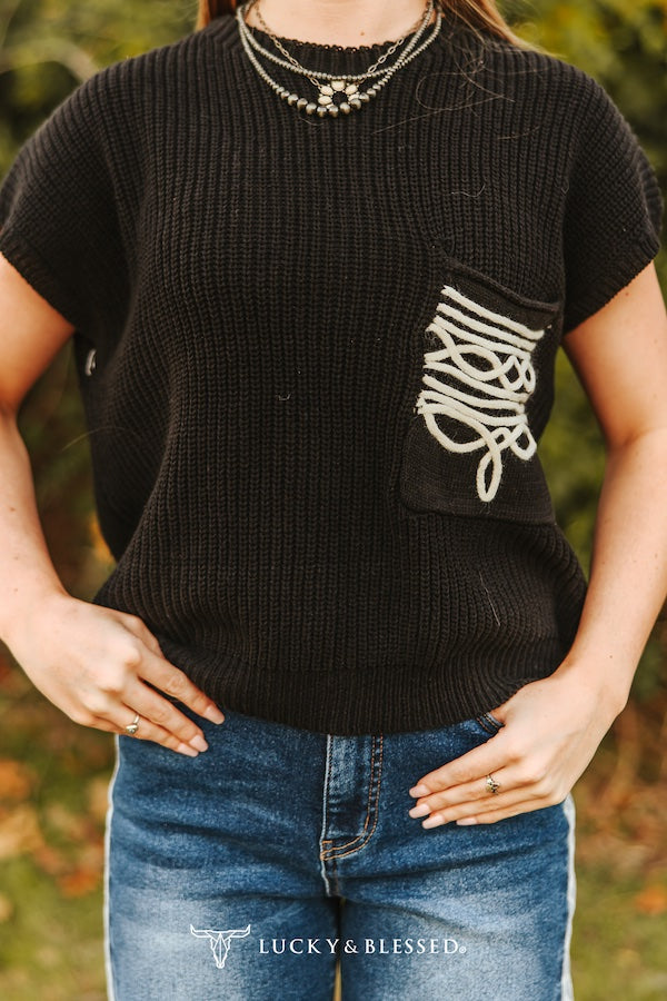 casual cowgirl outfit top with knit texture