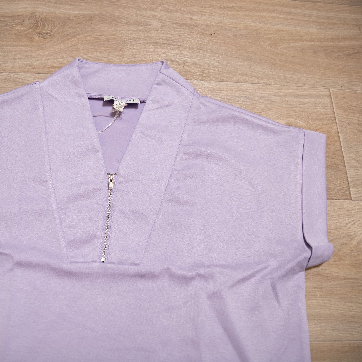 Zip Into Comfort | Short Sleeve Pullover Top