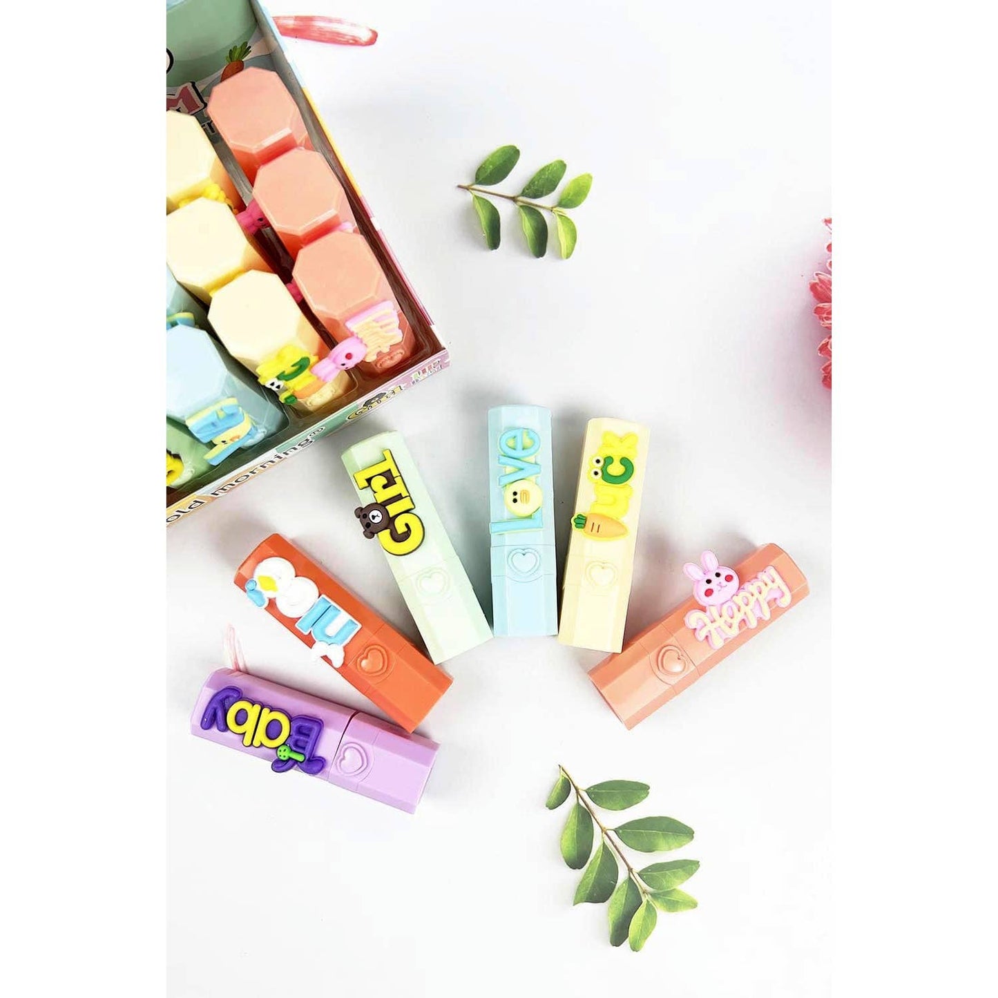 LIP BALM WITH CUTE SILICONE DESIGN